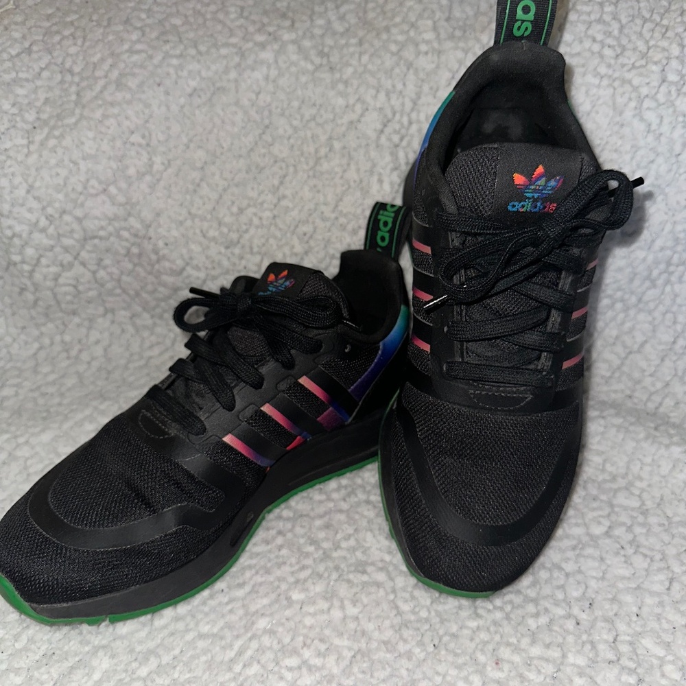 Adidas Multix J HR1219 Monochrome Black Green Multi Color Youth size 5